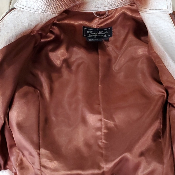 Women's snake print leather jacket by Terry lewis - Picture 5 of 7